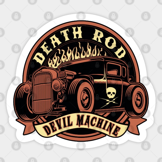 Death Rod (Vintage) Sticker by CosmicAngerDesign
